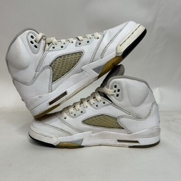 Nike Shoes Air Jordan 5 Retro BG “White Metallic” 2024 - Picture 3 of 10